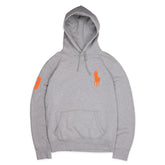 Ralph Lauren Vintage Hoodie in Grau Orange Größe M